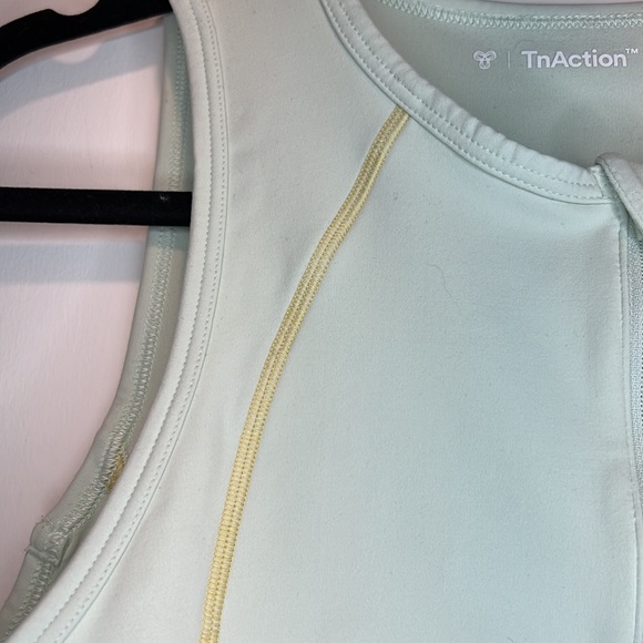 Aritzia TNAction Front Zip Cropped Workout Tank Top Sz M Mint Green - Picture 4 of 12